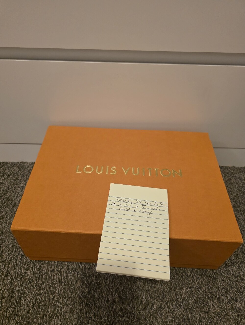 One Louis Vuitton Orange Medium Logo Limited Edition Box